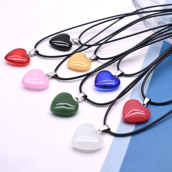 Heart Shape Pendant Necklace Charm 20mm Love Heart Shaped Pendant Jewelry Accessory for DIY Crafts Necklaces Bracelets Key Chains