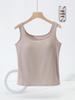 Women's Slim Fit Cotton Camisole: Versatile Spring/Summer Sleeveless Top with Chest Pads