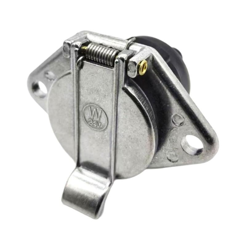 24V 7 Hole Aluminum Socket Quick Install Trailer Power Outlet for Mobile Home Truck & Commercial Vehicle Power Supply