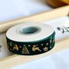 Flocked Velvet Ribbon Festive Gold Foil Printed Ribbon Christmas Velvet Ribbon Classic For Cake Packaging Wedding Event Bow
