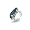 Fashion Y2K Gray Crystal Geometric Opened Rings for Women Girls Punk Sweet Cool Style  Charm Finger Rings Daily Party Jewelry