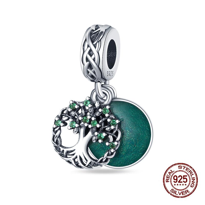 Charms Copper Fit Charms 3Mm Original Bracelet Four Leaf Clover Womens Tree Of Life Beads Diy Fine Jewelry Gift