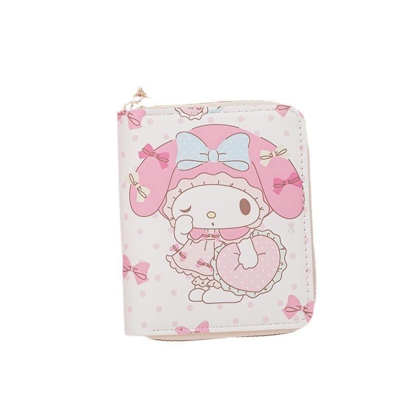 New fashionable cute small fresh printed change bag cartoon animation children's schoolgirl short zipper