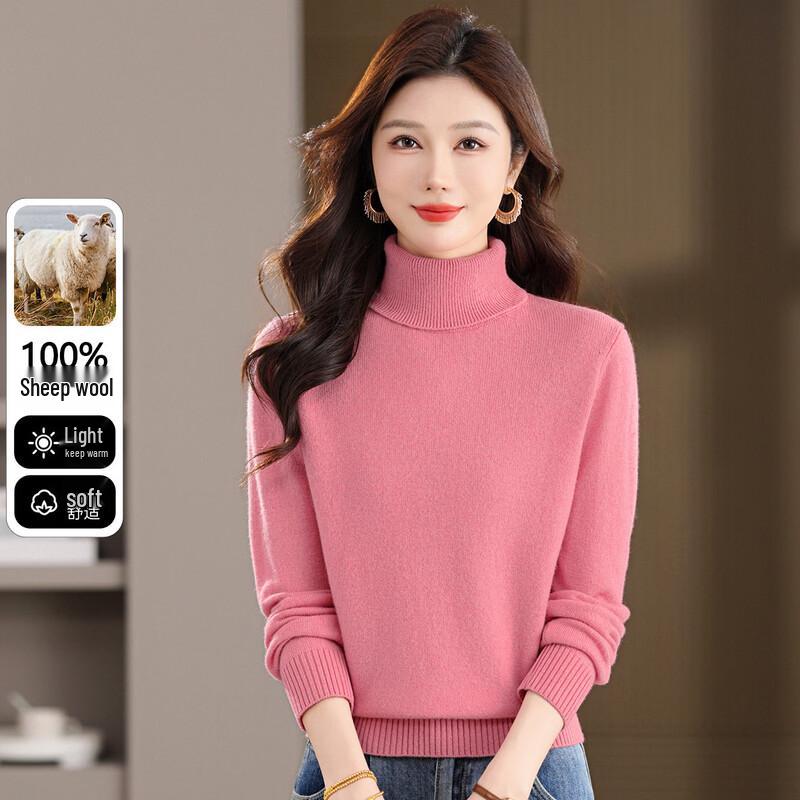 Women's 100% Merino Wool Turtleneck Sweater