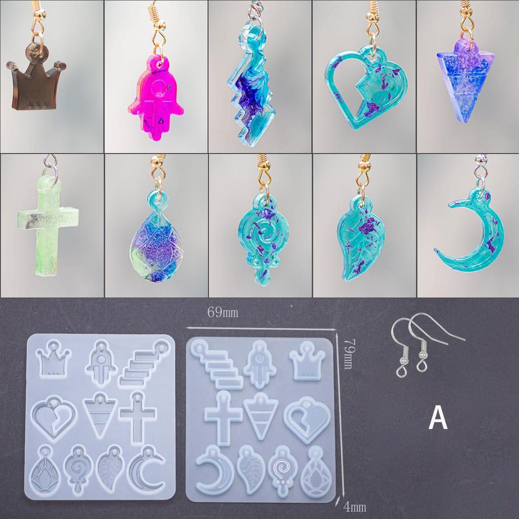 1PC DIY Butterfly Pendant Grinding Tool Love Earrings Silicone Earrings Silicone Mold Jewelry Handmade
