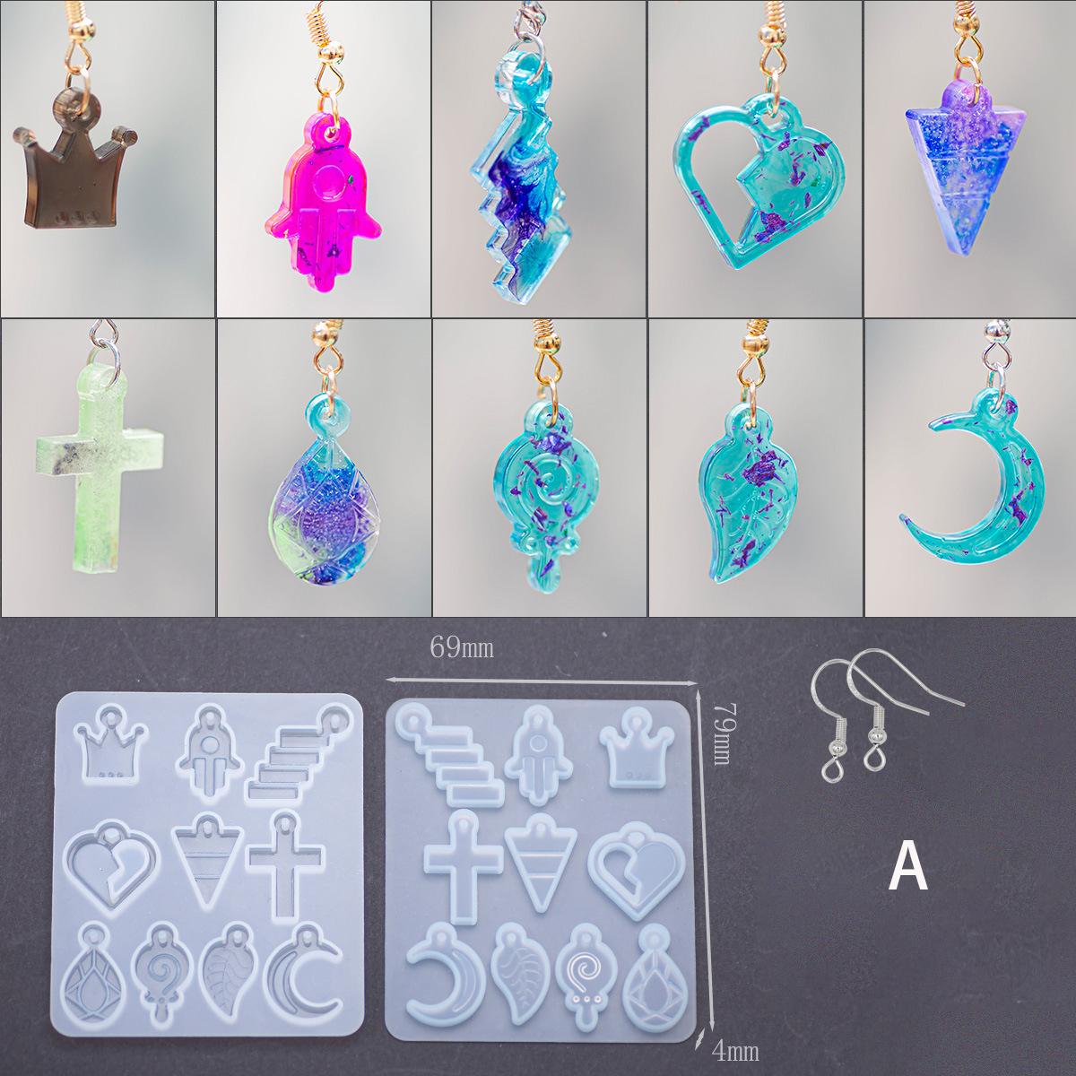 1PC DIY Butterfly Pendant Grinding Tool Love Earrings Silicone Earrings Silicone Mold Jewelry Handmade A