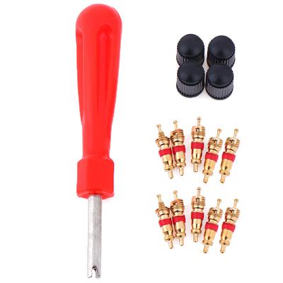 15Pcs Copper Valve Core Car Motorcycle Bike Tire Valve Core Vacuum Tyre Valve Stems Core Remover Bicycle Auto Accessories