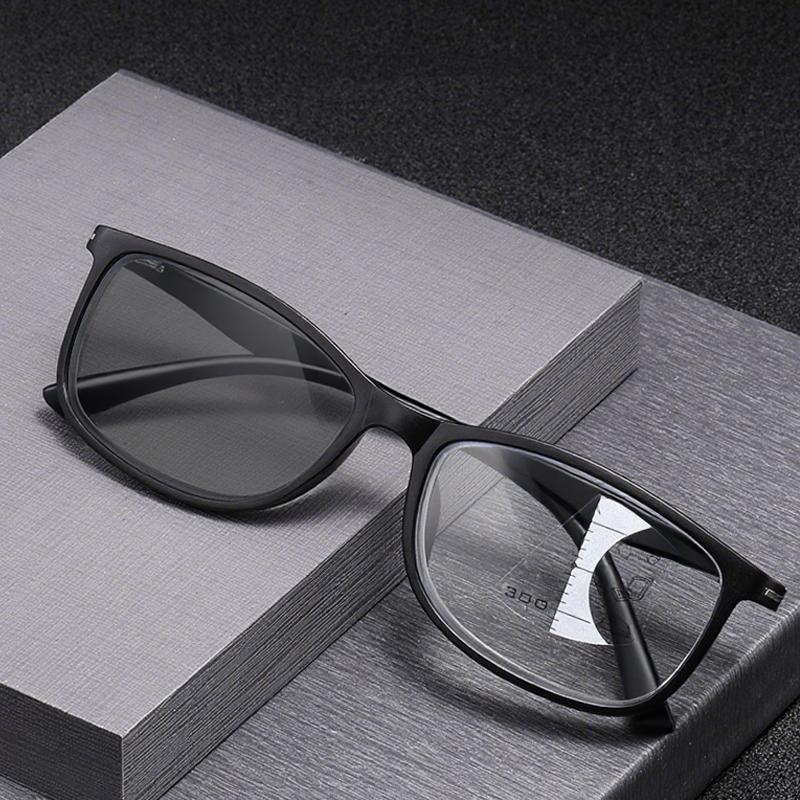 Pochromic Multifocal Reading Glasses Anti Blue Light Far Sight Glasses Business High-definition Presbyopia Eyewear +1.0 ~+4.0