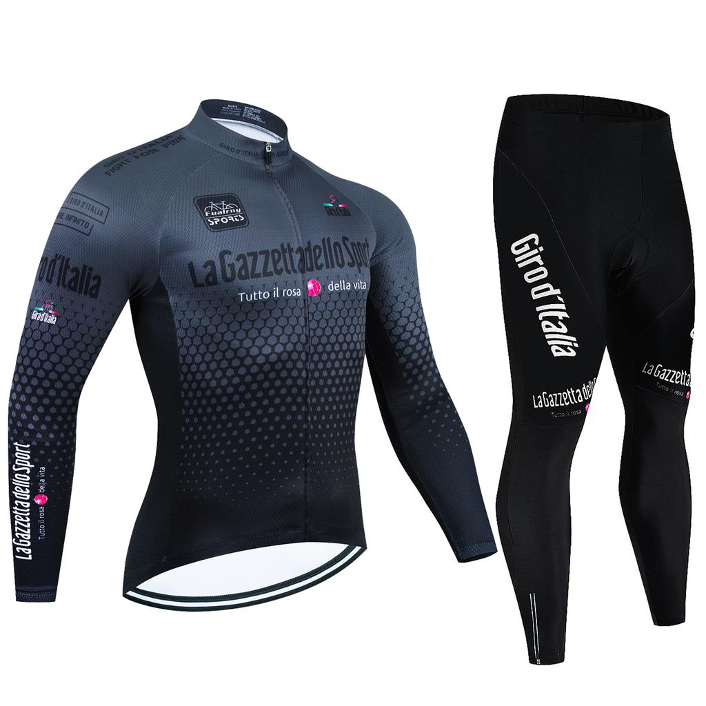 Tour De Giro Cycling Jersey Set Riding Long Sleeves Cycling Bib Set Bicycle Clothing Spring MBT Breathable Bike Clothes