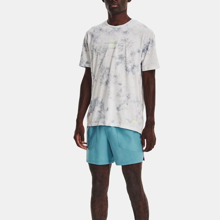 Under Armour Anywhere Crew Neck Casual Training Running Slim Fit Short Sleeve T-Shirt Men Tops Fog-Gray 1376500-006