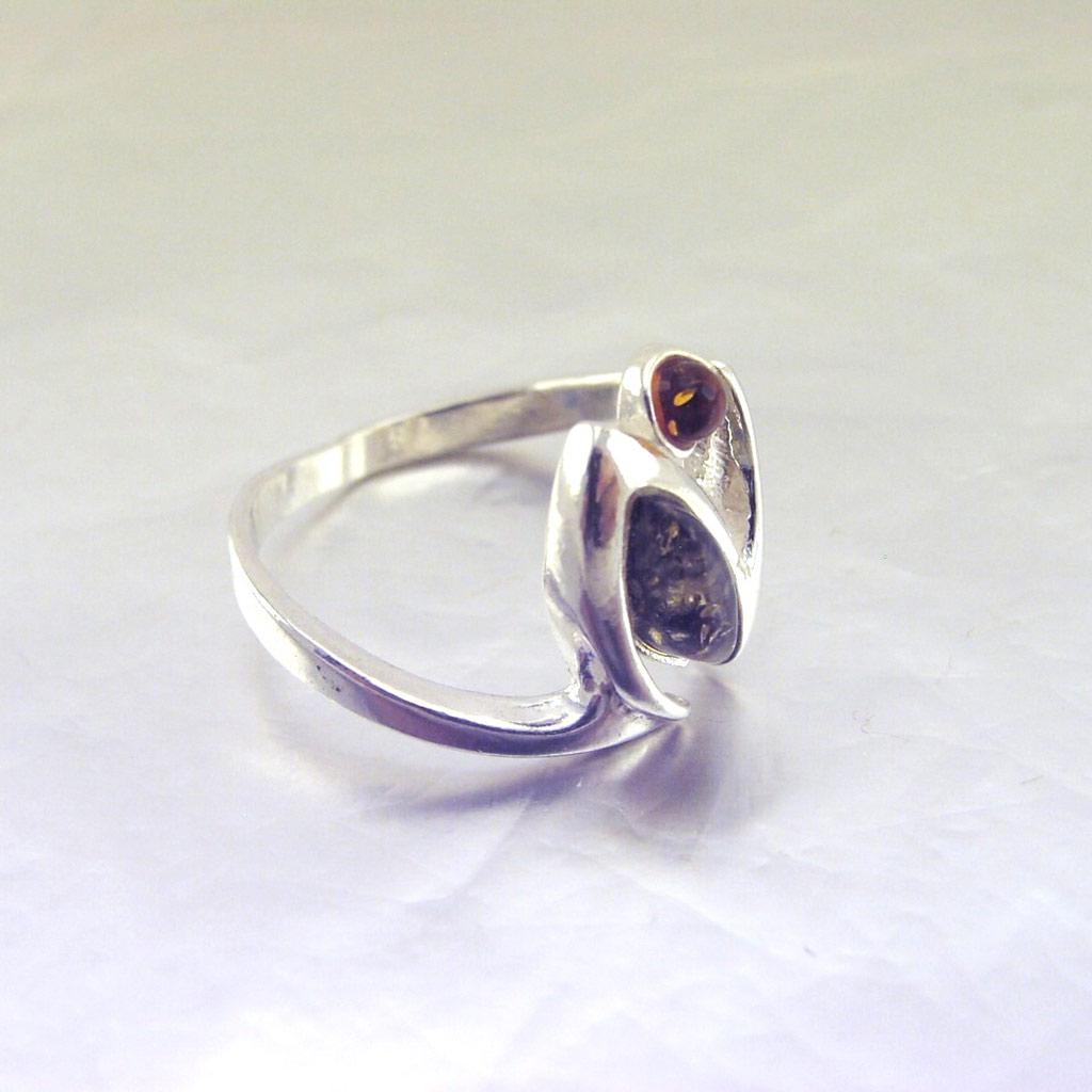 Stříbrný prsten 'Inspiration' Amber