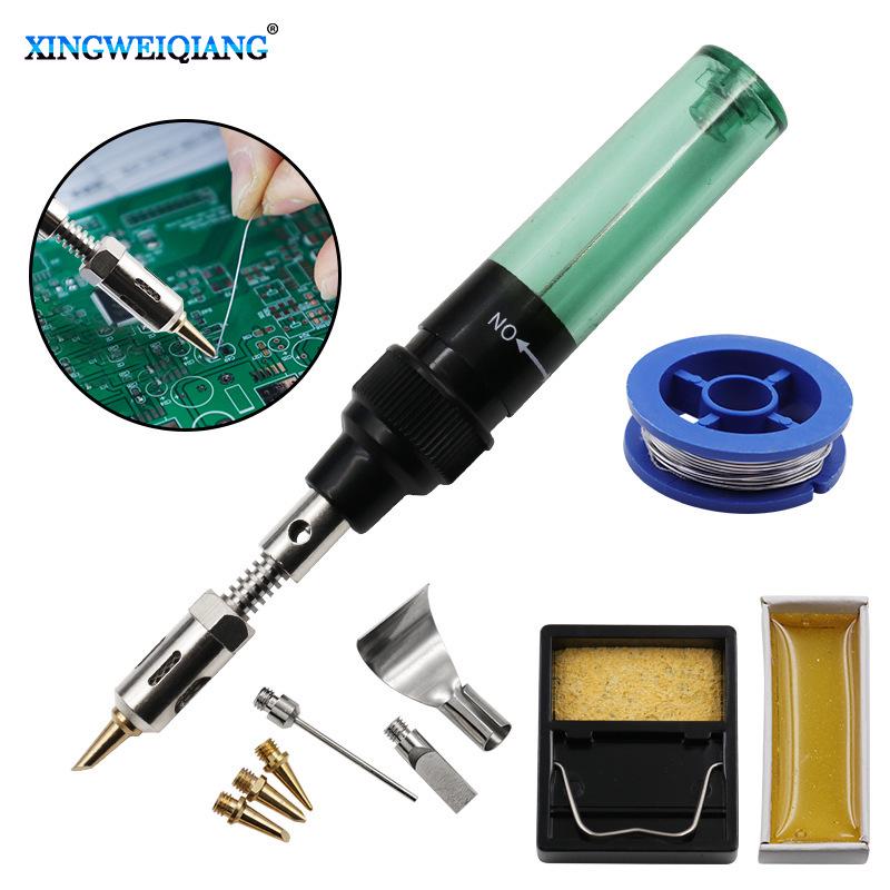12-in-1 Gas Soldering Iron Kit: Compact Set for Household Welding and Repair.