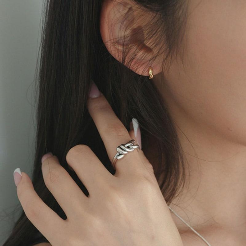 modernlike silver 925 noddy knot open ring