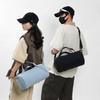 Solid Color Cylinder Travel Bag Portable Sports Fitness Bag Crossbody Bag