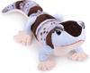 Leopard Gecko Plush Toy Cute Body Pillow Toy for Boys A Perfect Gift for Home Decor [Realistic Design] 15-inch (Gray-Brown) Reptile-Style