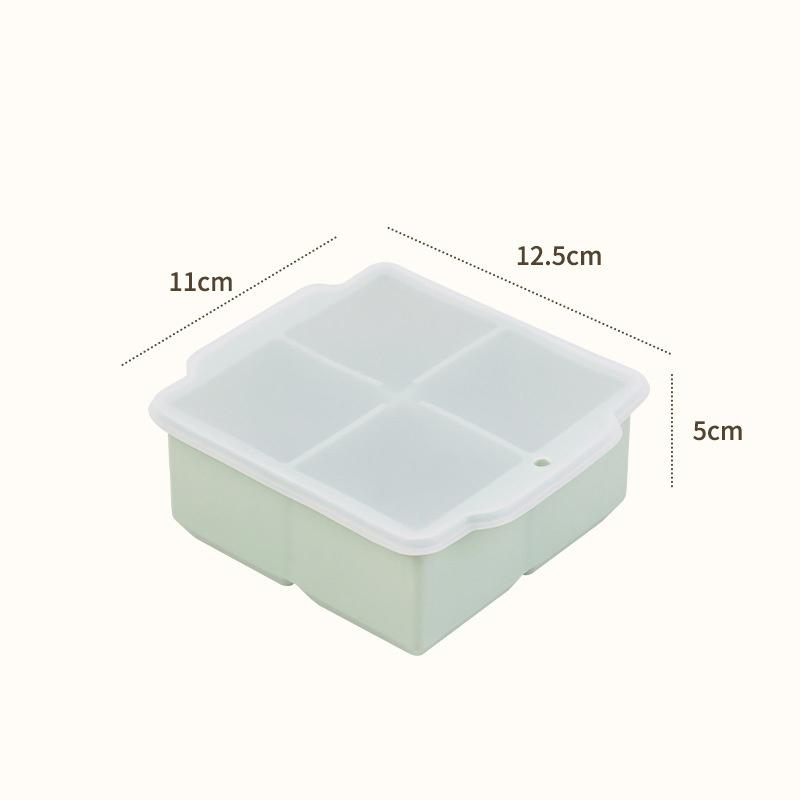 

Большие силиконовые формы для льда, 2-дюймовые большие лотки для кубиков льда со съемной крышкой, не содержат бисфенол-А, легко снимаются и складываются, гибкий лоток для кубиков льда