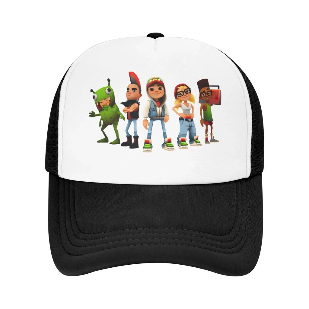 Subway Surfers Hra Kšiltovka Truckerová Pro Dospělé Přiléhavá Táta Kšiltovka Trucker Pracovní Kšiltovka Sluneční Kšiltovka Nastavitelná Polyesterová Síťovina Baseballová Čepice Jaro