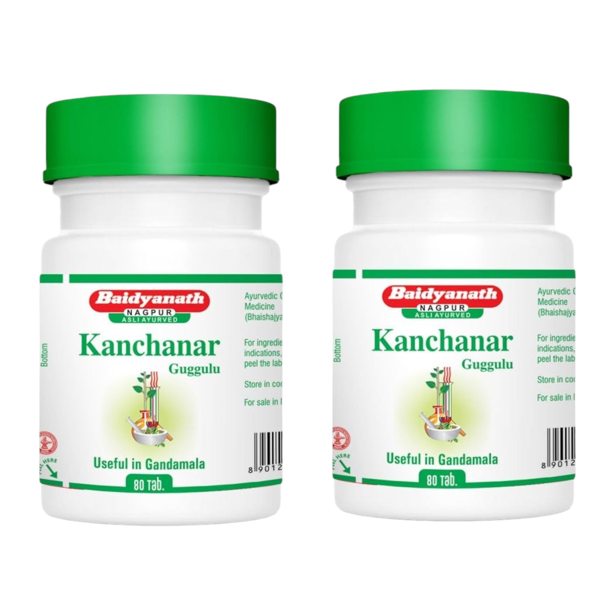 

Baidyanath Asli Ayurved Nagpur Kanchanar Guggulu 80 Tablets X Pack Of 2 For Thyroid Support And Wellness