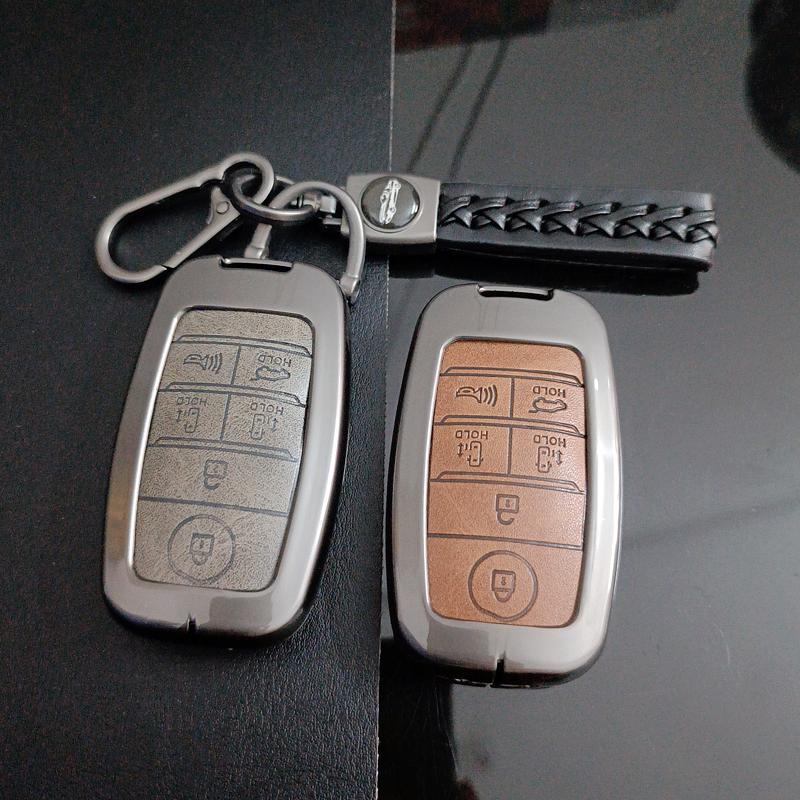 6 Button Remote Control Zinc Alloy Car Key Cover Holder for KIA Sedona Grand Carnival Sorento Shell Fob Key Case Protection Skin