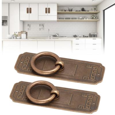 2pcs Rounded Edges Drawer Pull Handles Antique Bronze Single Hole Door Pull  Cabinets