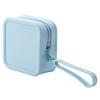 Candy Color Silicone Makeup Bag,Portable Lanyard Cosmetic Case Waterproof Zipper Toiletries Pouch,Mini Wallet Coin Purse