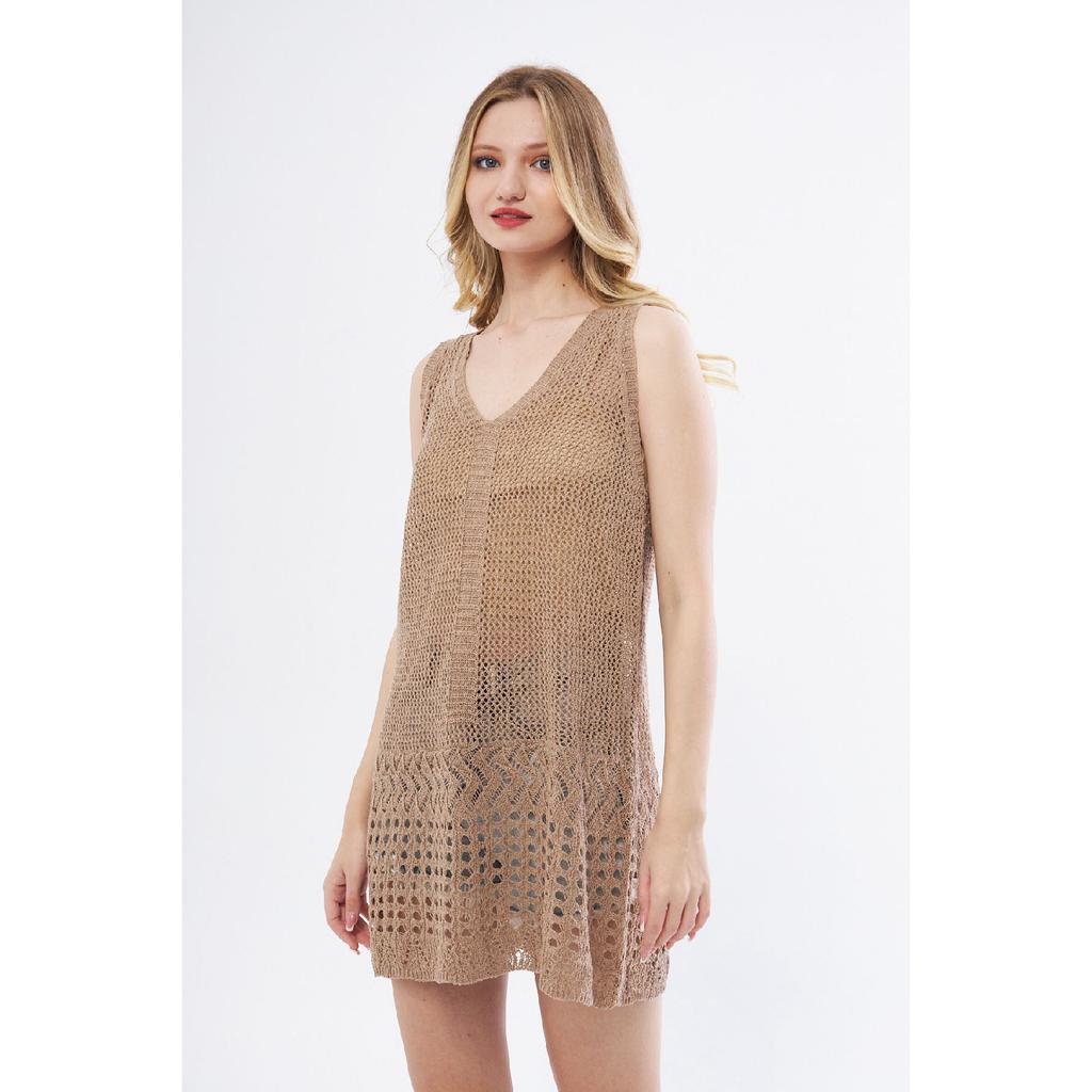 Women's Openwork Knitwear Long Sweater Tunic