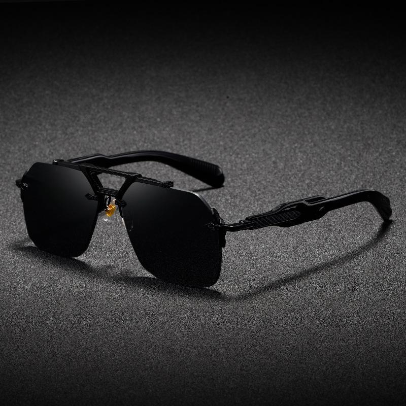 Luxury Brand Classic Square Rimless Sunglasses Men Women Retro Vintage Punk Sun Glasses Oversized Shades Metal Frame Eyewear