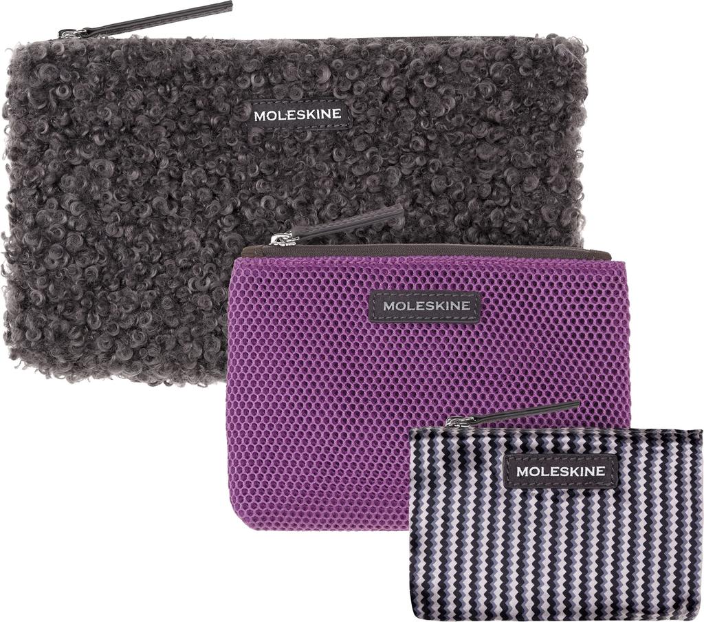 Moleskine Textile Backpack with Storage for Free Size Women's 4-Piece 13-Inch PC, ET22FLBK3A1, Gray,