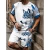 Men's Spring and Summer Casual Vacation Short-sleeved Suit