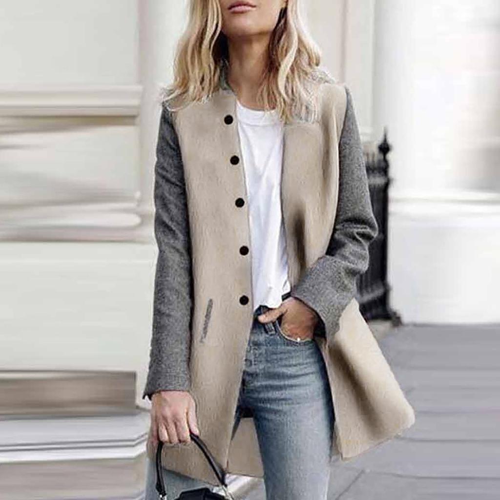 Womens Casual Long Sleeve Cardigan Jacket Lady Coat Jumper Slim Coat