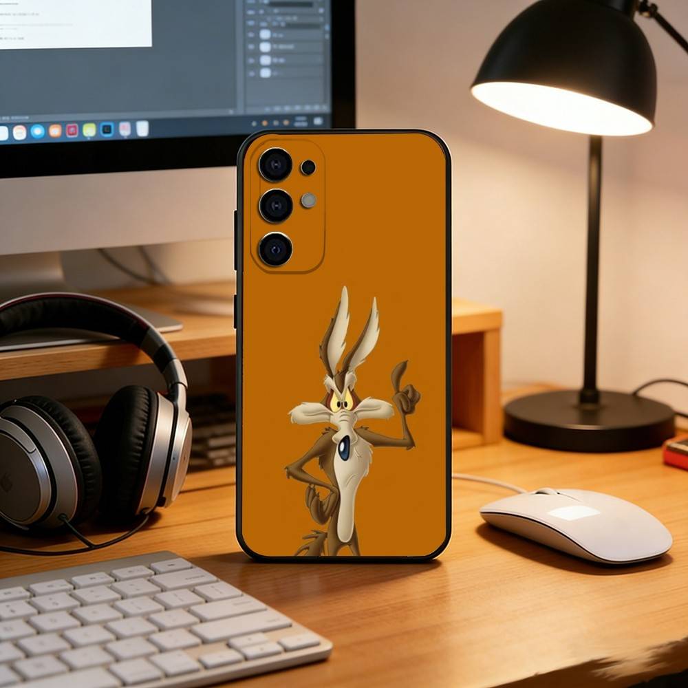 Road Runner W-Willy C-Coyote Phone Case For Samsung S25,S24,S21,S22,S23,S30,Ultra,S20,Plus,Fe,Lite,Note,10,Black Cover Samsung S30Ultra5G