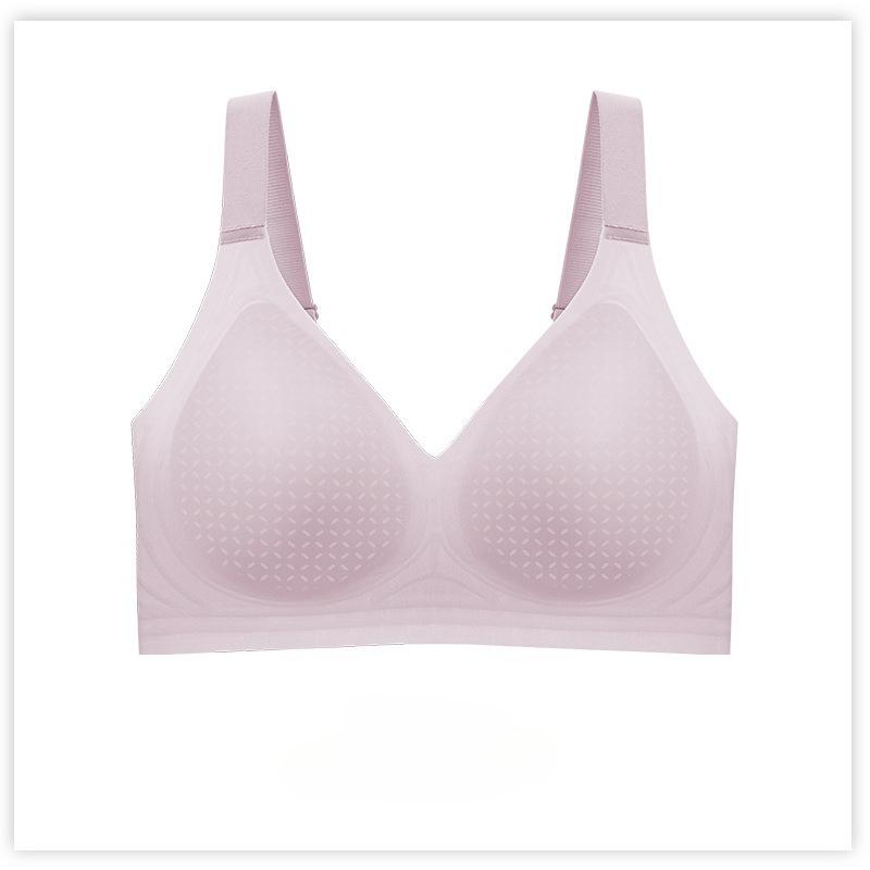 Summer Ultra Thin Seamless Plus Size Bra, Full Bust Minimizing Side Support Anti-Sagging Sports Comfortable Lingerie