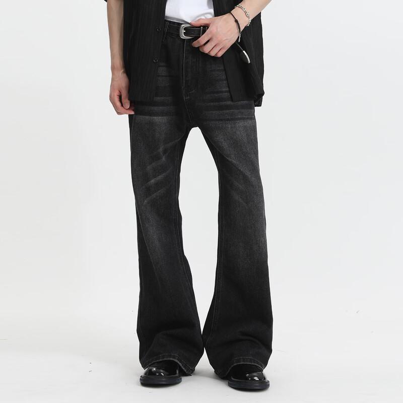 VOGUO RELAY Washed Micro-Flare Denim Jeans M