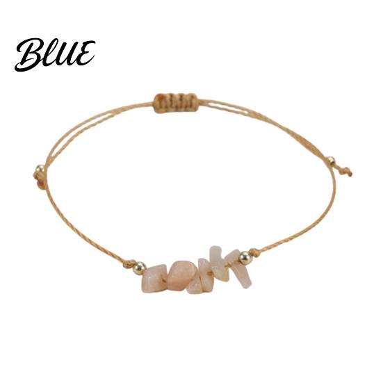 Vibrant Crystal Bracelet Gemstone Women Men Adjustable Braided Boho String