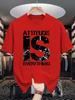 Distressed Attitude Slogan Print Unisexs Crew Neck T Shirt Motivational Letter Graphic Short Sleeve Casual Cotton Daily Tees