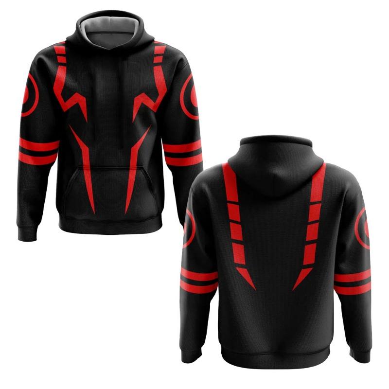 Jujutsu Kaisen Satoru Gojo Hoodie 3D All-Over Print Plum Blossom Pattern Men Pullover Hooded Sweatshirt Anime Streetwear Tops