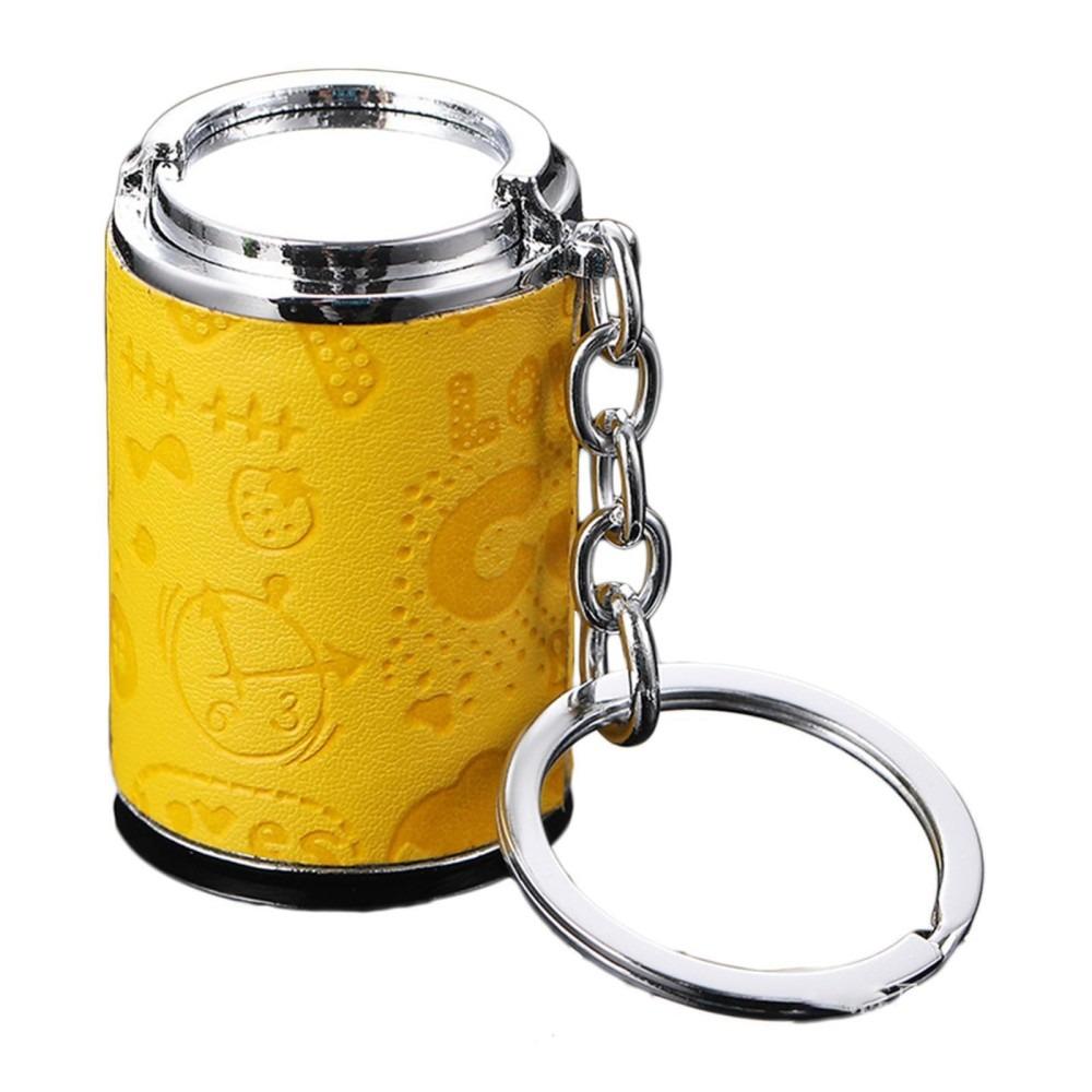 2-in-1 Coin-holding Jar Keychain with Snap Closure Coin Holder  for Supermarket Cashier