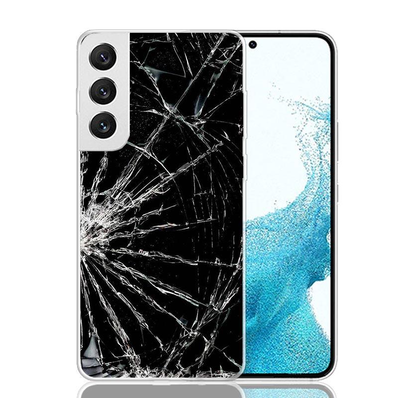 Broken Phone Screen Phone Case For Samsung Galaxy S26 S25 Edge S24 S23 FE S22 Ultra S21 Plus S20 + Fundas Cover Coque Galaxy S25