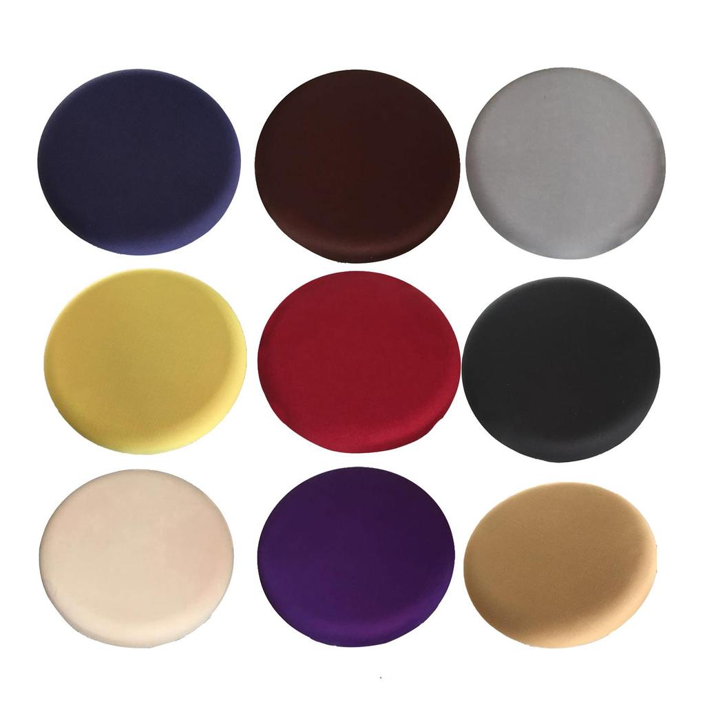2Pcs Barstool Covers Round Washable Durable Soft Elastic Polyester Stool Slipcover Seat Covers for 12 Bar
