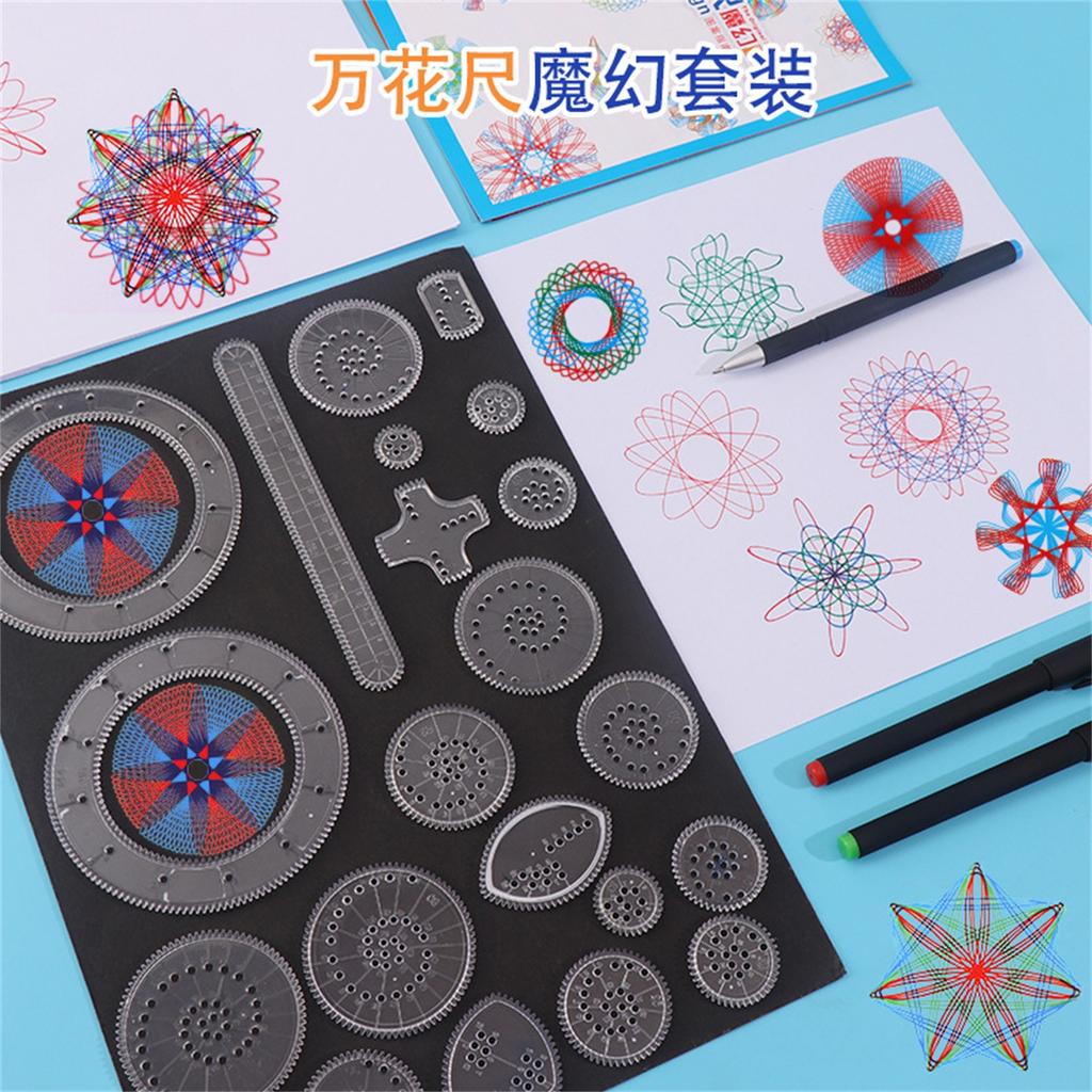 Funny  Drawing Toys Set  Education Geometric Ruler Toys Drawing Accessories Creative Educational Kids Toy 1ml