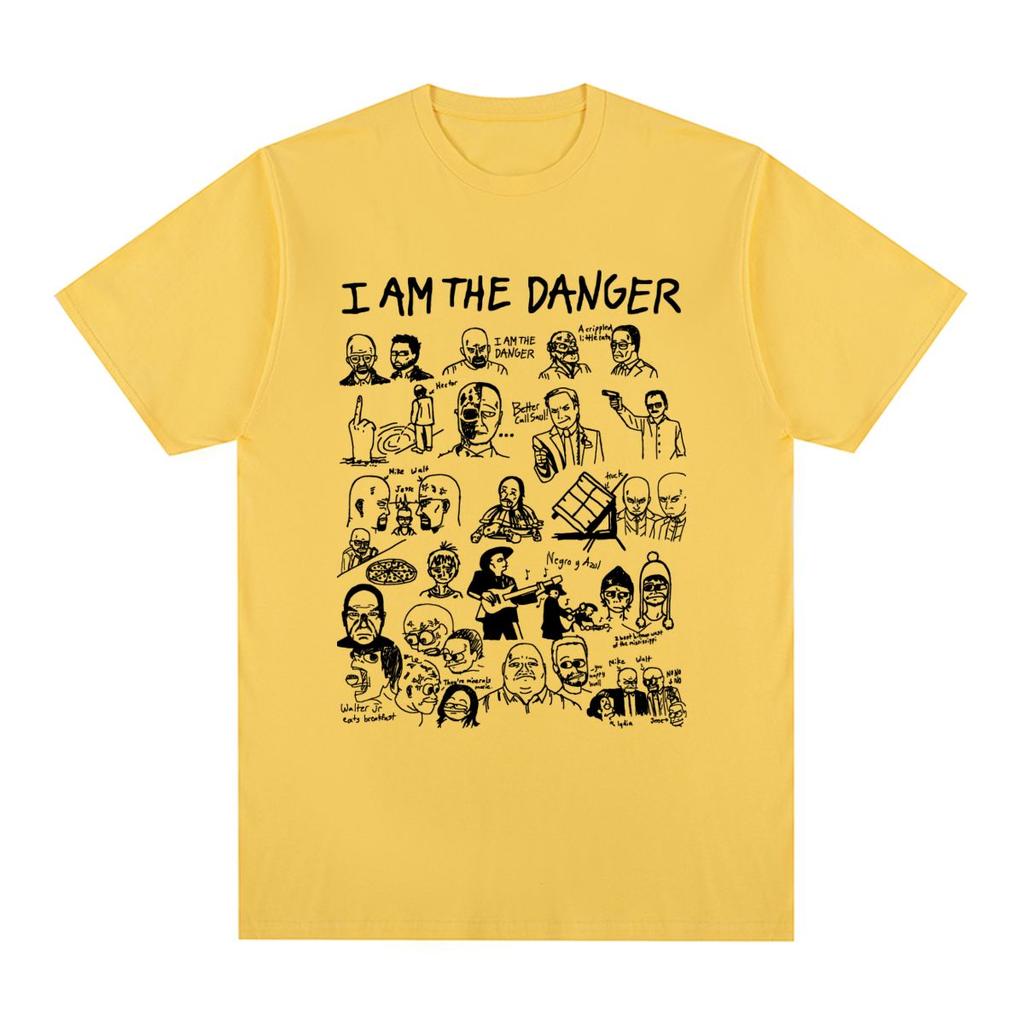 Breaking Bad I Am The Danger Vintage T-shirt Harajuku Heisenberg Casual Cotton Men T Shirt New Tee Tshirt Womens Tops