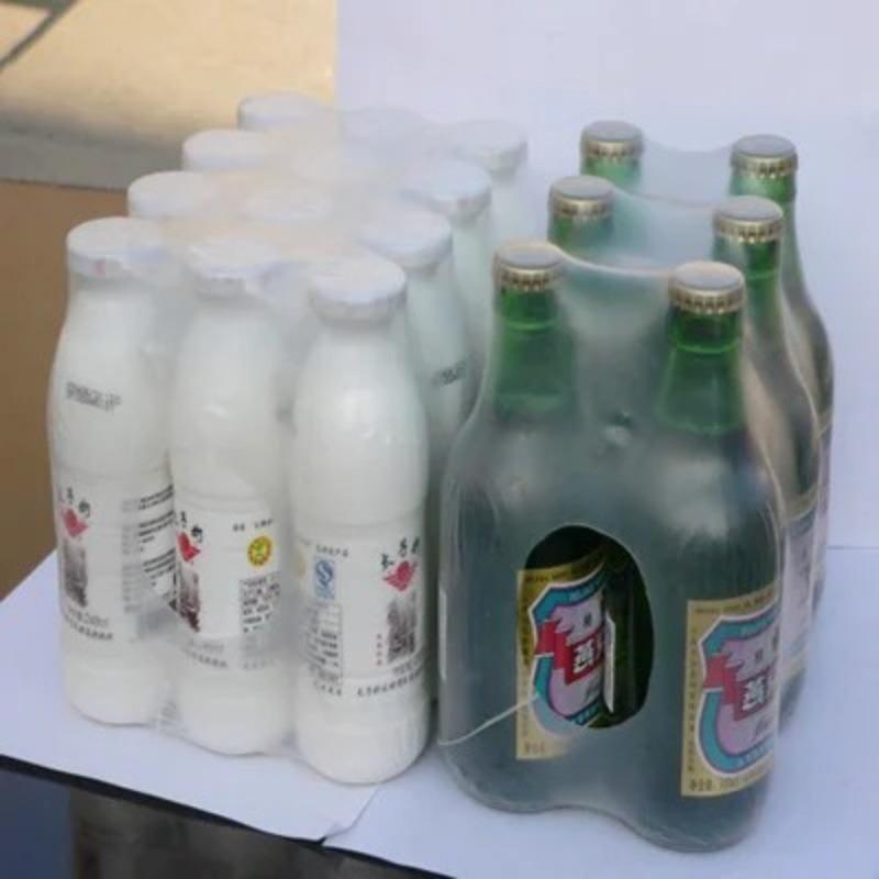 0,2 mm Dicke PE-Schrumpffolie Reißfest Schrumpfverpackungsschlauchbeutel Mineralwasser Glas Wasser Getränk Verpackungsschlauch Schrumpffolie