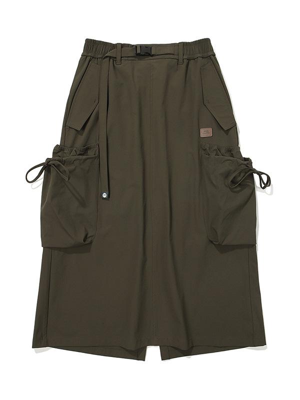 Bbc Earth W Ripstop Flexible Shirred Skirt_Dark Khaki