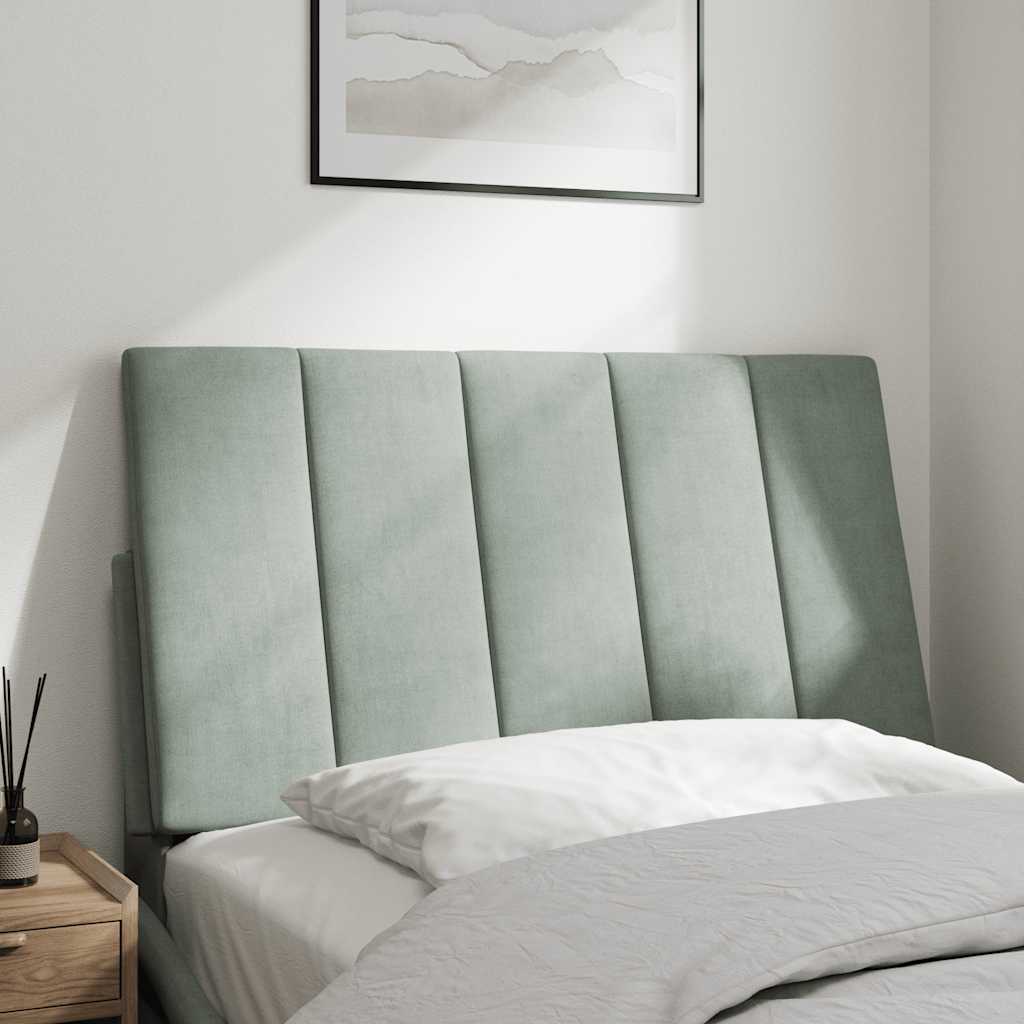 Vidaxl Headboard Cushion, Light Gray, 90 Cm, Velvety