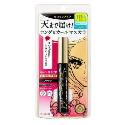 Heroine Make Long Up Mascara Super WP 01 Black 6g Waterproof Formula That Is Resistant To and Rubbing Tears, Sweat, Water, Sebum,