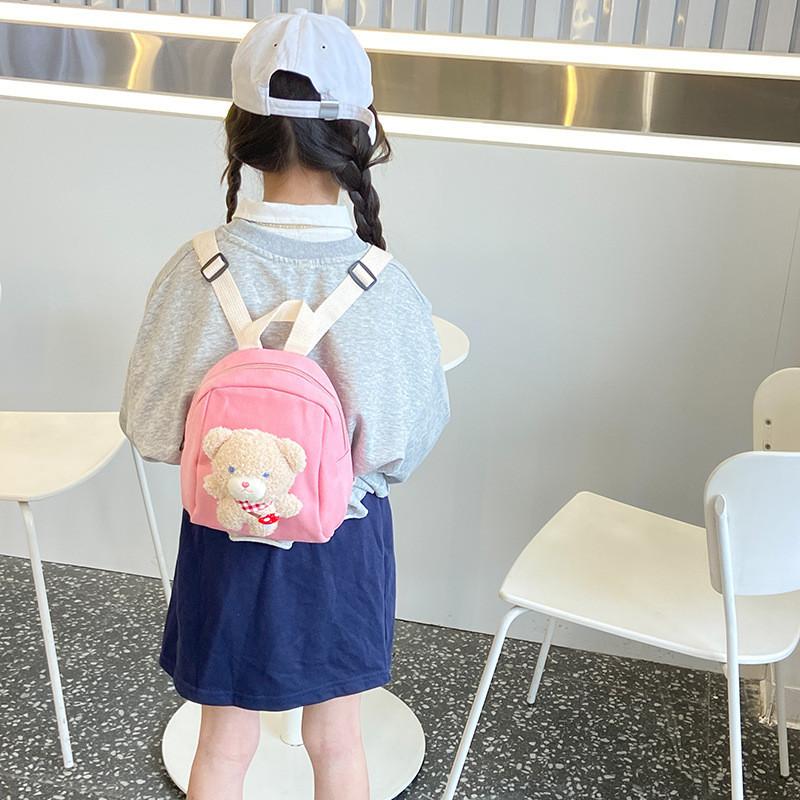 Adorable Lightweight Canvas Backpack For Kids Unisex Cute Animal Design For Preschool