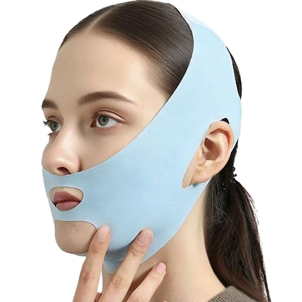 Face Sculpting Sleep Mask Breathable Elastic Lifting Tightening Mask V-Shaped Sleep Mask for Use While Sleeping and Relaxing