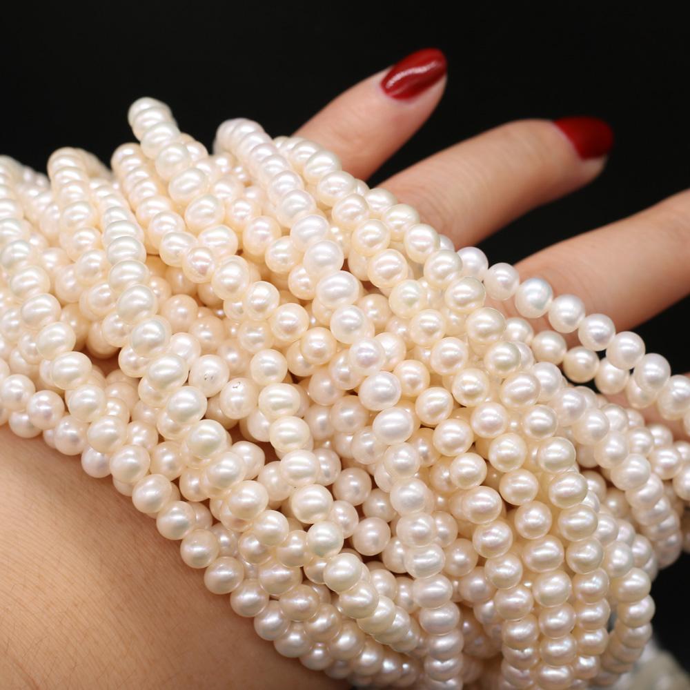 1String, White Natural Rice-shaped Pearls Beads, 5-5.5mm, for DIY Necklaces Bracelets Accessories, Jewelry Making, Birthday, Wedding, Party Gifts 36cm