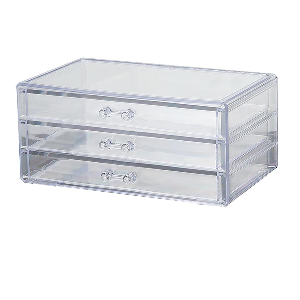 Organisateur de Maquillage en Acrylique Polyvalent Grande Capacité Boîte de Rangement à Tiroirs Transparente pour Coiffeuse Salle de Bain