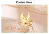 Cazador Adjustable Phoenix Totem Women's Ring Stainless Steel Jewelry Gold Color Animal Open Finger Rings Gifts 2026 Trend New